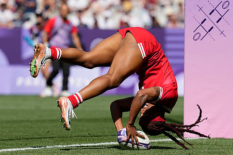 Canada's Charity Williams during women's Rugby Sevens match